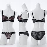 【EFカップ】Ribbon nocturne３/４モールドカップブラ＆ショーツ | palissee | 詳細画像3 