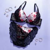 ピンク | 【EFカップ】ローズプリント３/４モールドカップブラ＆ショーツ | palissee