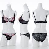 【EFカップ】ローズプリント３/４モールドカップブラ＆ショーツ | palissee | 詳細画像3 