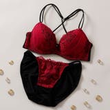 バッククロスレース３/４モールドカップブラ＆ショーツ | palissee | 詳細画像3 