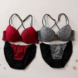 【EFカップ】バッククロスレース３/４モールドカップブラ＆ショーツ | palissee | 詳細画像2 