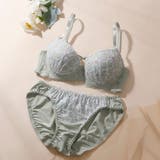 カーキ | ブルーミングフラワー3/4モールドカップブラ&ショーツ | palissee