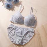 グレー | 【EFカップ】ブルーミングフラワー3/4モールドカップブラ&ショーツ | palissee