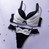 アイボリー | 【脇高】ノワール・シフォン 脇高ブラ&Tバックレースショーツ【A~Fカップ】 | palissee