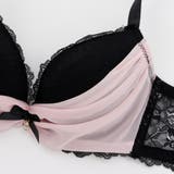 【脇高】ノワール・シフォン 脇高ブラ&Tバックレースショーツ【A~Fカップ】 | palissee | 詳細画像6