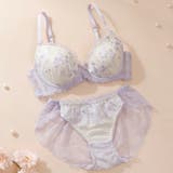 パープル | 【A～Fカップ】パルフェ・ド・フルール  ブラ＆バックレースショーツ | palissee