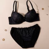 ブラック | ピュアトウィンクル3/4モールドカップブラ&ショーツ | palissee