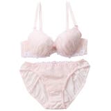 ピンク | 【EFカップ】シンデレラレース ３/４カップブラ＆ショーツ  | palissee