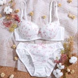 オフホワイト | multi petit flower 3/4カップブラ&ショーツ | palissee