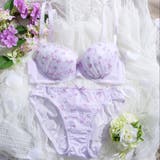 パープル | multi petit flower 3/4カップブラ&ショーツ | palissee