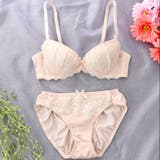 ピンク | 【EFカップ】アンティークローズ3/4カップブラ&ショーツ  | palissee