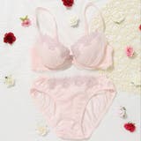ピンク | 【EFカップ】チュールドレープ ３/４カップブラ＆ショーツ  | palissee