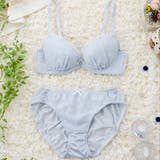 サックス | 【EFカップ】ボーラーシフォンフラワー３/４カップブラ＆ショーツ  | palissee