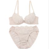 【EFカップ】ボーラーシフォンフラワー３/４カップブラ＆ショーツ  | palissee | 詳細画像2 