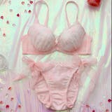 ピンク | 【EFカップ】パステルオーロラレース３/４カップブラ＆ショーツ  | palissee