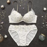 アイボリー | フラワーチュールレイヤード3/4カップブラ&ショーツ  | palissee