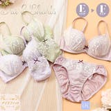 【EFカップ】ふんわりウーリーフラワー3/4カップブラ&ショーツ | palissee | 詳細画像1