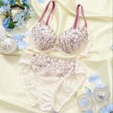 アイボリー | 【EFカップ】ボーラーシフォンフラワー3/4カップブラ&ショーツ | palissee
