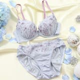 ブルー | 【EFカップ】ボーラーシフォンフラワー3/4カップブラ&ショーツ | palissee