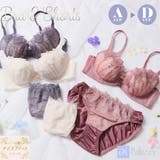 フラワーレースアップリケ ３/４カップブラ＆ショーツ  | palissee | 詳細画像1 