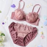 【EFカップ】フラワーレースアップリケ3/4カップブラ&ショーツ | palissee | 詳細画像3