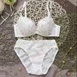 オフホワイト | プチフルールオーガンジー ３/４カップブラ＆ショーツ  | palissee