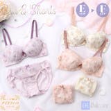 【EFカップ】フェミニンフラワーガーデンプリント ３/４カップブラ＆ショーツ  | palissee | 詳細画像1 