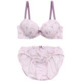 【EFカップ】フェミニンフラワーガーデンプリント ３/４カップブラ＆ショーツ  | palissee | 詳細画像12 
