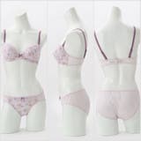 【EFカップ】フェミニンフラワーガーデンプリント ３/４カップブラ＆ショーツ  | palissee | 詳細画像5 