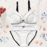 オフホワイト | 【EFカップ】バイカラーフラワーレース 3/4カップブラ&ショーツ | palissee