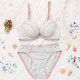 グレー | 【EFカップ】バイカラーフラワーレース 3/4カップブラ&ショーツ | palissee