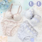 【EFカップ】フラワーブーケチュールレース 3/4カップブラ&ショーツ | palissee | 詳細画像1