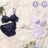 クラシカルフラワープリント 3/4カップブラ&ショーツ | palissee | 詳細画像1