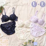【EFカップ】クラシカルフラワープリント ３/４カップブラ＆ショーツ  | palissee | 詳細画像1 