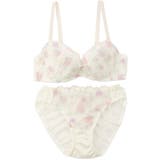 【EFカップ】クラシカルフラワープリント ３/４カップブラ＆ショーツ  | palissee | 詳細画像14 
