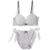 ギンガムチェックフラワー3/4カップブラ&ショーツ  | palissee | 詳細画像13