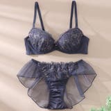 ネイビー | プリューム３/４カップブラ＆ショーツ  | palissee