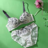 アイボリー | 【EFカップ】グラデーションシアーフラワー3/4カップブラ&ショーツ | palissee