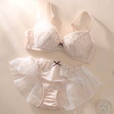 ピンク | 【EFカップ】ミニョンフルール３/４カップブラ＆バックレースフレアショーツ  | palissee