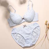 サックス | ミニョンフルール３/４カップブラ＆ショーツ  | palissee