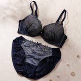 ネイビー | フルールラフィネ３/４カップブラ＆ショーツ  | palissee