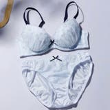 サックス | 【EFカップ】フローラレーシー3/4カップブラ&ショーツ | palissee
