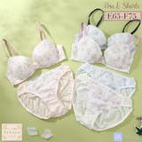 【EFカップ】アンティークフラワープリント３/４カップブラ＆ショーツ  | palissee | 詳細画像1 