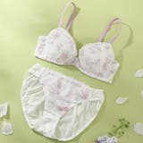 アイボリー | 【EFカップ】アンティークフラワープリント３/４カップブラ＆ショーツ  | palissee