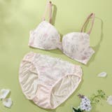 ピンク | 【EFカップ】アンティークフラワープリント３/４カップブラ＆ショーツ  | palissee
