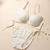 アイボリー | 【EFカップ】3wayストラップフラワーレース3/4カップブラ&ショーツ | palissee