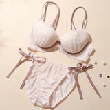 ピンク | 【EFカップ】3wayストラップフラワーレース3/4カップブラ&ショーツ | palissee