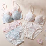 ロマンティックローズプリント3/4カップブラ&ショーツ | palissee | 詳細画像1