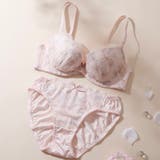 ピンク | 【EFカップ】ロマンティックローズプリント３/４カップブラ＆ショーツ  | palissee