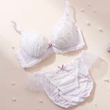 パープル | フレンチガーリー3/4カップブラ&ショーツ | palissee